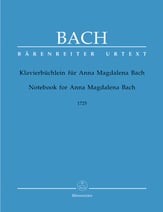 Notebook for Anna Magdalena Bach 1725 piano sheet music cover
